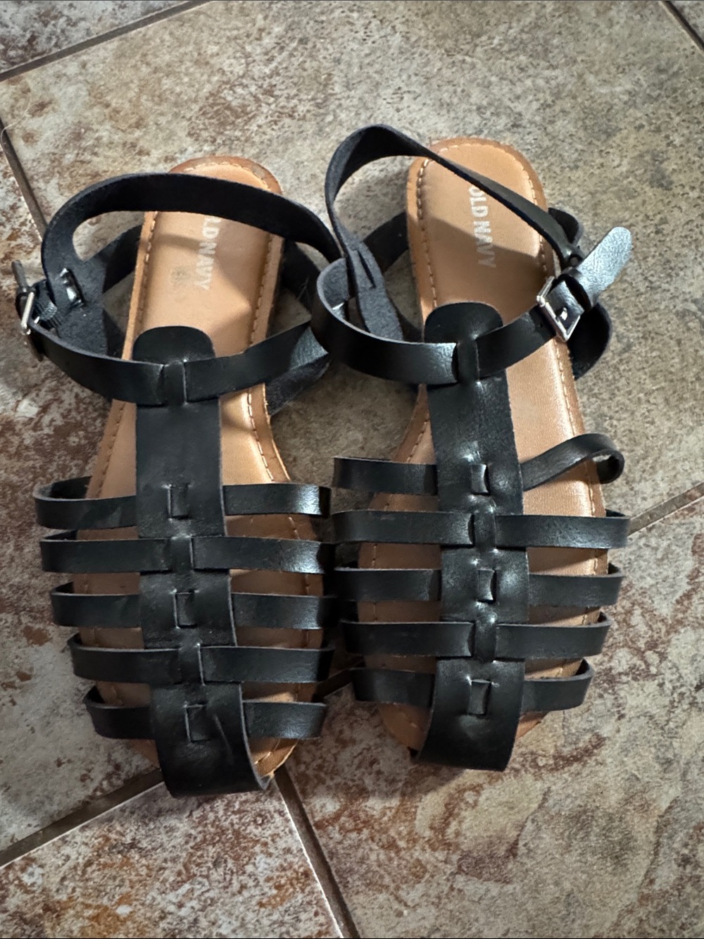 Old Navy Black Strappy Gladiator-Style Sandals for Women
